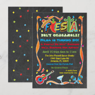 Mexicaanse uitnodiging voor Fiesta Birthday Party