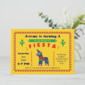 Mexicaanse uitnodiging voor Fiesta Birthday Party (Staand voorkant)