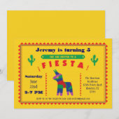 Mexicaanse uitnodiging voor Fiesta Birthday Party (Voorkant / Achterkant)