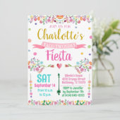 Mexicaanse uitnodiging voor Fiesta Siesta Birthday (Staand voorkant)