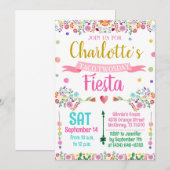 Mexicaanse uitnodiging voor Fiesta Siesta Birthday (Voorkant / Achterkant)