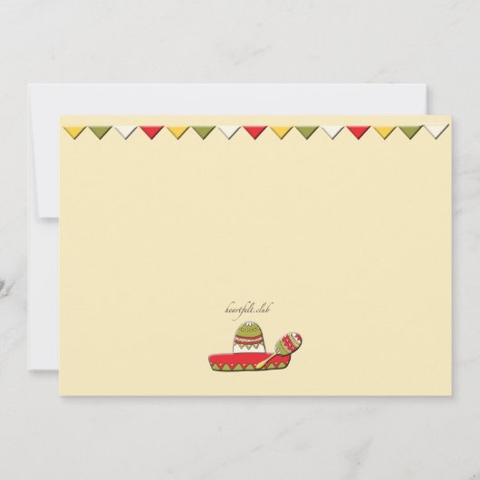 Mexicaanse uitnodiging voor pictogrammen (Achterkant)