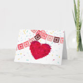 Mexicaanse Valentijnsdag Heart Pinata & Taco Kaart (Voorkant)
