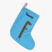 Mexicaanse Vechter Churro met Rode Kleine Kerstsok (Voorkant (Hangend))