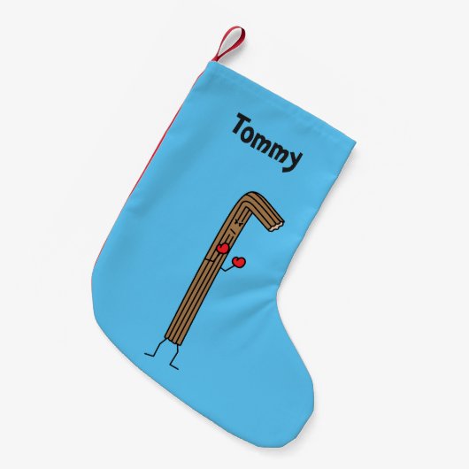Mexicaanse Vechter Churro met Rode Kleine Kerstsok (Voorkant (Hangend))