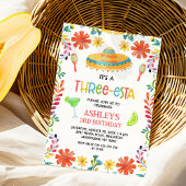 Mexicaanse Veelkleurige Bloemendriesta 3e verjaard Kaart