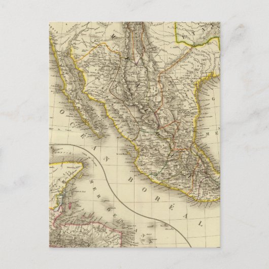 Mexicaanse Verenigde Staten, Midden-Amerika Briefkaart (Voorkant)