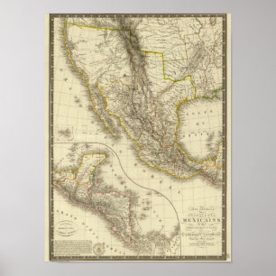 Mexicaanse Verenigde Staten, Midden-Amerika Poster