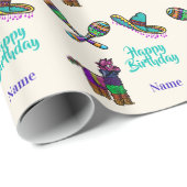 Mexicaanse Verjaardag of Fiesta Gift Wrap Personal Cadeaupapier (Rol Hoek)