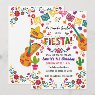 Mexicaanse verjaardagsfeestje Fiesta, geen siësta Kaart