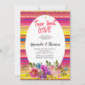 Mexicaanse verlovingsfeest Uitnodiging Taco Over L (Voorkant)