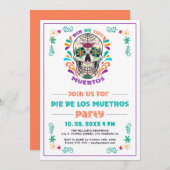 Mexicaanse Vibe Dag van de Doden, Dia de los Muert Kaart (Voorkant / Achterkant)