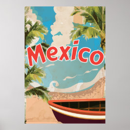 Mexicaanse vintage vakantieposter poster