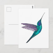 Mexicaanse Violet-oorkolibrie Briefkaart (Voorkant / Achterkant)