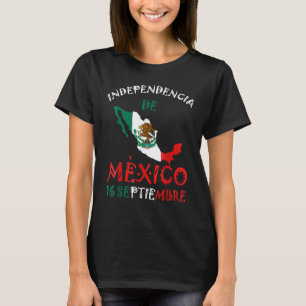 Mexicaanse vlag 16 september Mexico Independence D T-shirt