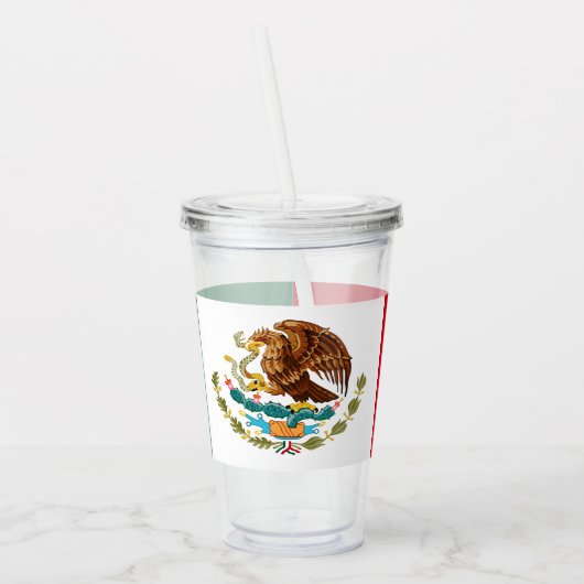 Mexicaanse vlag acryl drinkbeker (Links)