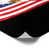 Mexicaanse Vlag Amerikaanse Vlag Trots Mexico Root Poster (Hoek)