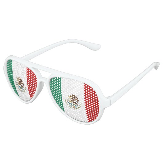 Mexicaanse vlag aviator zonnebril (Gekanteld)