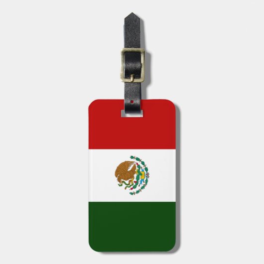 Mexicaanse vlag bagagelabel (Voorkant verticaal)