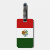 Mexicaanse vlag bagagelabel (Achterkant verticaal)