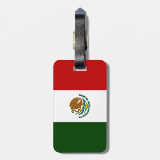 Mexicaanse vlag bagagelabel (Achterkant verticaal)