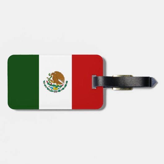 Mexicaanse vlag bagagelabel (Achterkant horizontaal)
