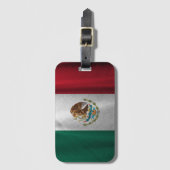 Mexicaanse vlag bagagelabel (Voorkant (verticaal))