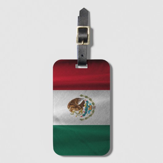 Mexicaanse vlag bagagelabel (Voorkant (verticaal))