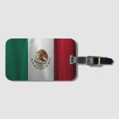 Mexicaanse vlag bagagelabel (Voorkant (horizontaal))