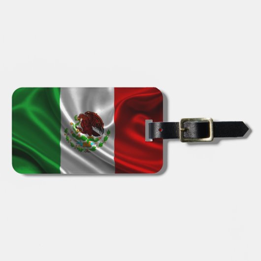 Mexicaanse vlag bagagelabel (Voorkant horizontaal)
