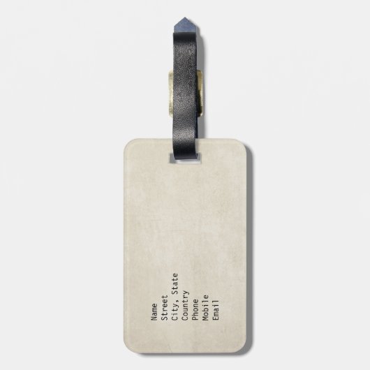 Mexicaanse vlag bagagelabel (Achterkant verticaal)