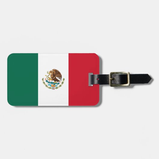 Mexicaanse vlag bagagelabel (Voorkant horizontaal)