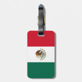 Mexicaanse vlag bagagelabel (Achterkant verticaal)