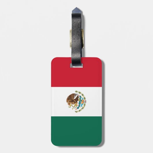Mexicaanse vlag bagagelabel (Achterkant verticaal)