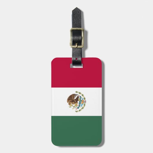 Mexicaanse vlag bagagelabel (Voorkant verticaal)