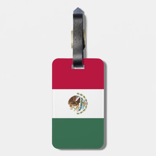 Mexicaanse vlag bagagelabel (Achterkant verticaal)