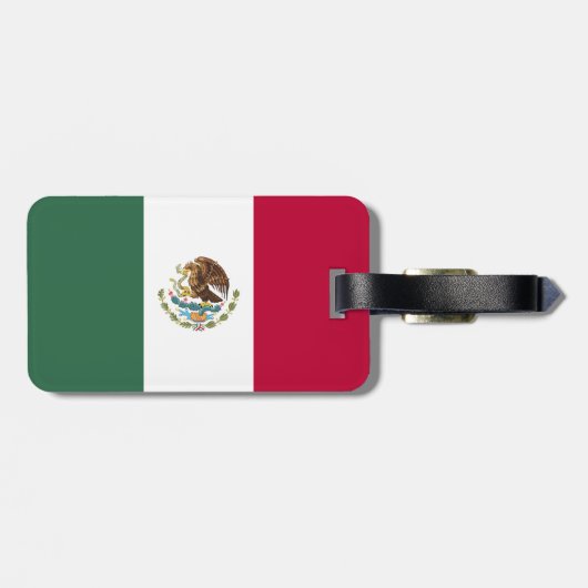 Mexicaanse vlag bagagelabel (Achterkant horizontaal)