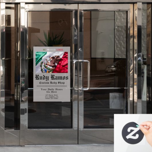 Mexicaanse vlag Bedrijfs van het Venster van het H Raamsticker (Kantoordeur)