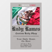 Mexicaanse vlag Bedrijfs van het Venster van het H Raamsticker (Vel)