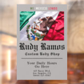 Mexicaanse vlag Bedrijfs van het Venster van het H Raamsticker (Vel 2)