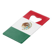 Mexicaanse vlag bierflesopener creditkaart flessenopener (Voorkant Gekanteld)