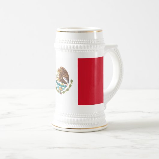 Mexicaanse vlag bierpul (Voorkant rechts)