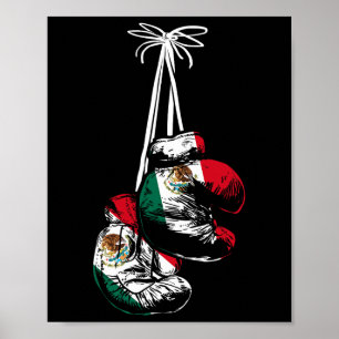 Mexicaanse vlag Boxer Boxing-handschoenen Poster