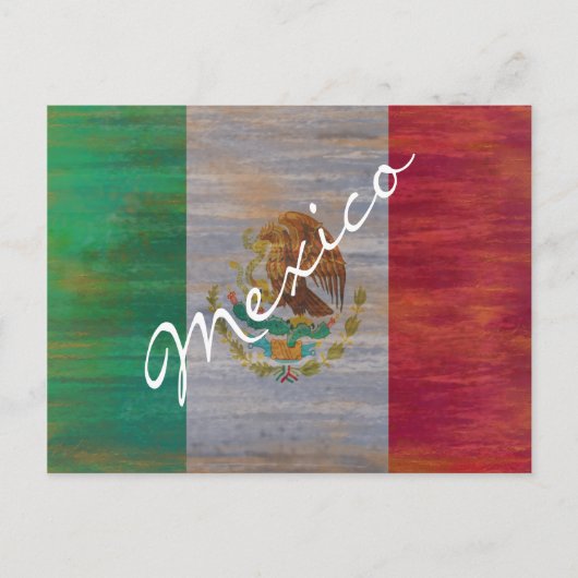 Mexicaanse vlag briefkaart (Voorkant)