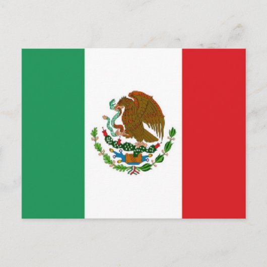 Mexicaanse vlag briefkaart (Voorkant)