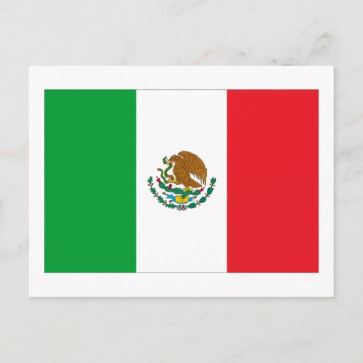 Mexicaanse vlag briefkaart (Voorkant)