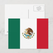 Mexicaanse vlag briefkaart (Voorkant / Achterkant)