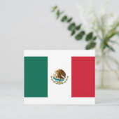 Mexicaanse vlag briefkaart (Staand voorkant)