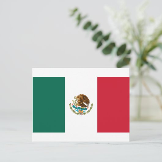 Mexicaanse vlag briefkaart (Staand voorkant)