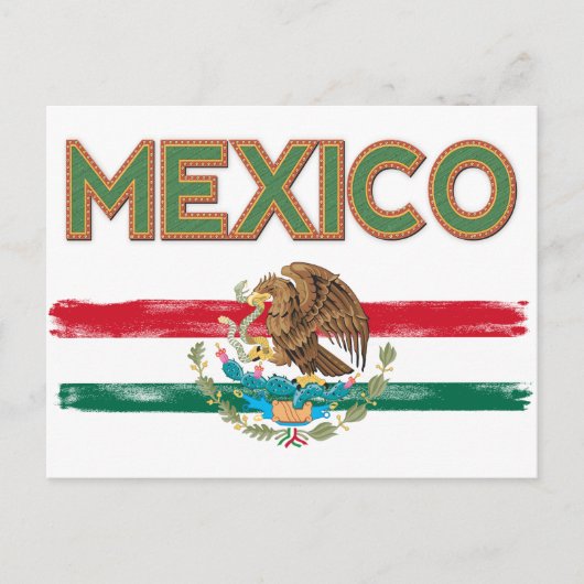 Mexicaanse vlag briefkaart (Voorkant)